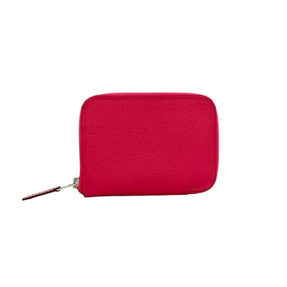Hermes Hermès Azap Silkin Compact Leather Coin Case, Pink, 87461, Stamped wit... - Picture 1 of 8